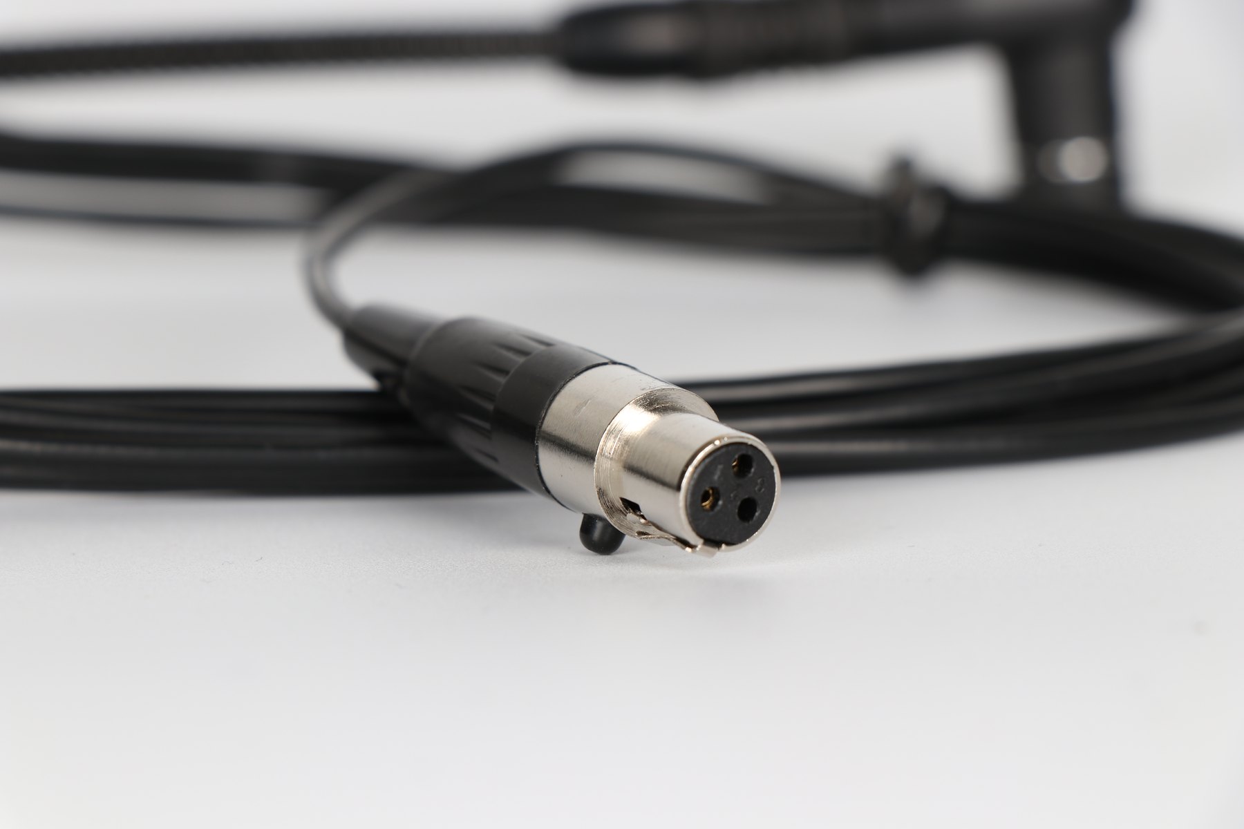 OEM miniature instrument microphone cable connector close-up