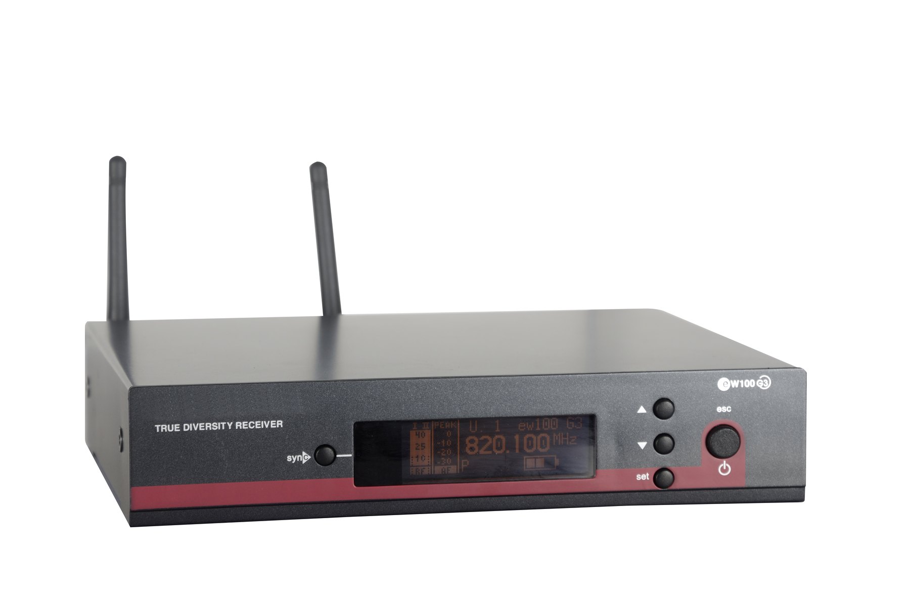 EW100G3 true diversity wireless receiver front panel