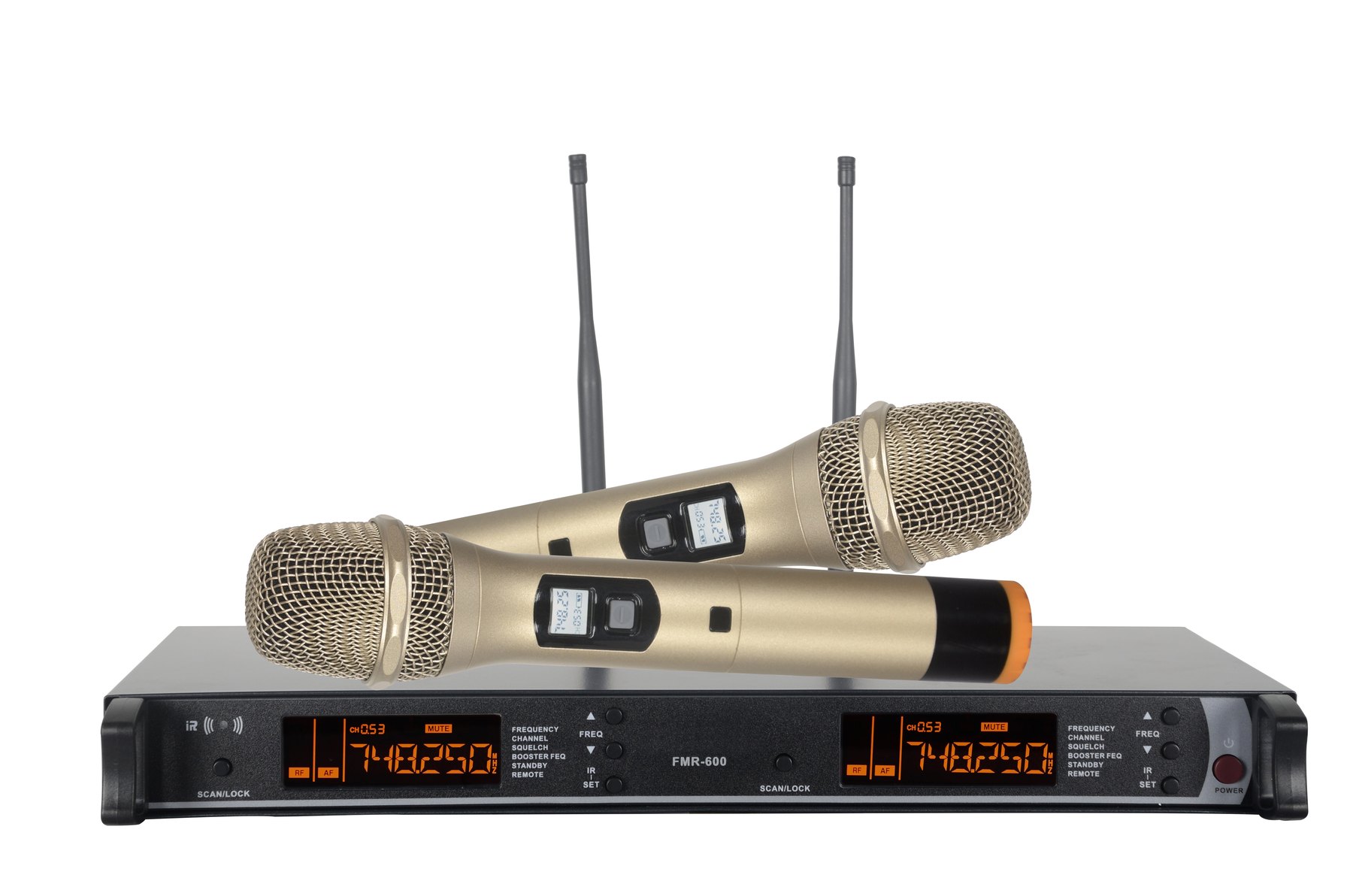 FMR-600 dual channel UHF wireless microphone system