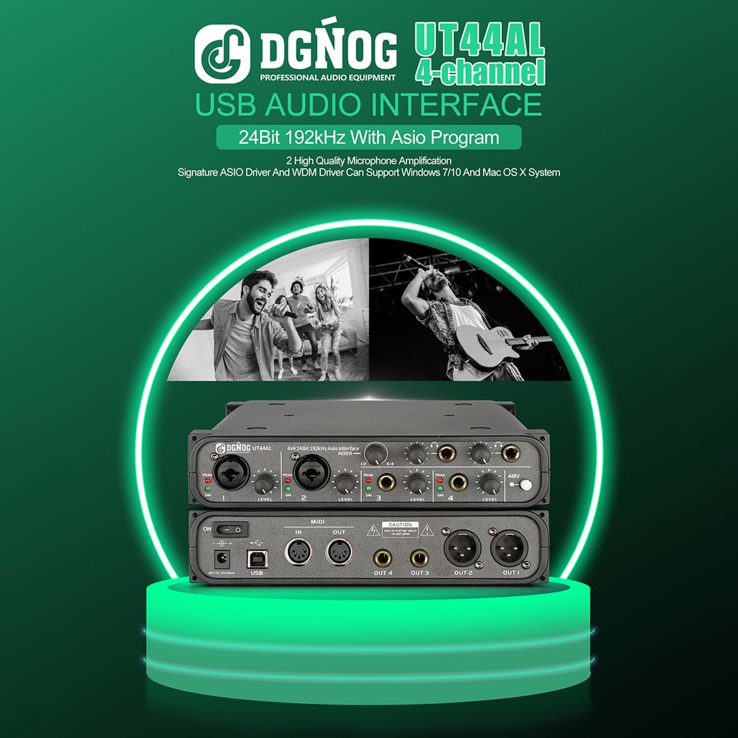 UT44AL professional audio interface view 2