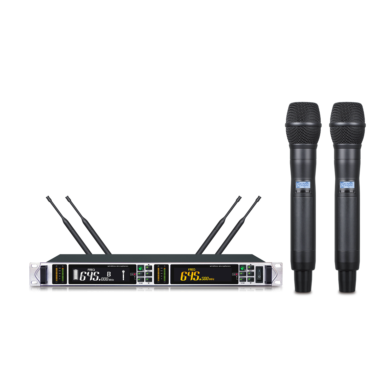 ELEGAUDIO DG-15 dual-channel true-diversity uhf wireless microphone system