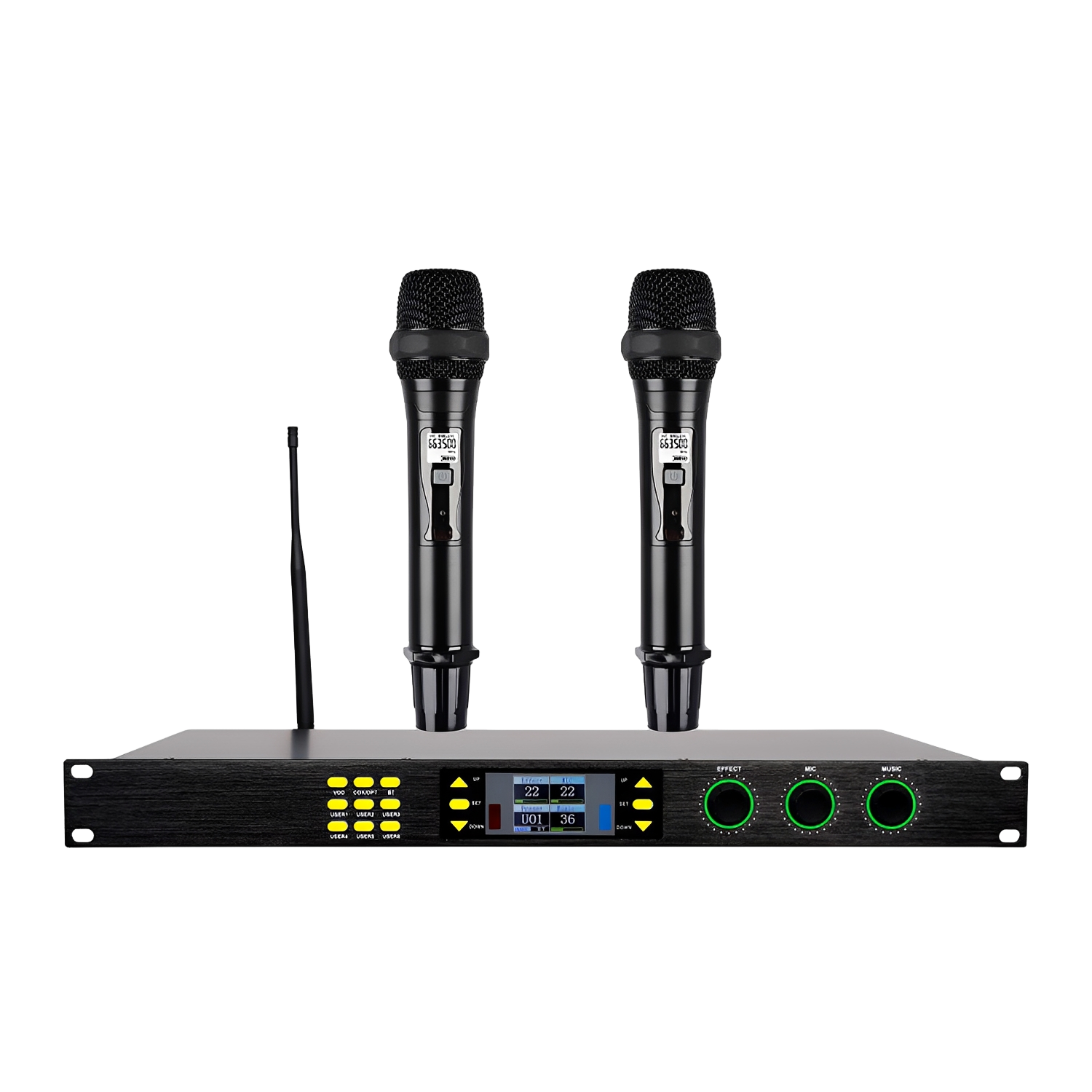 DSP*1 Double Channel Karaoke Professional DSP Wireless Microphone