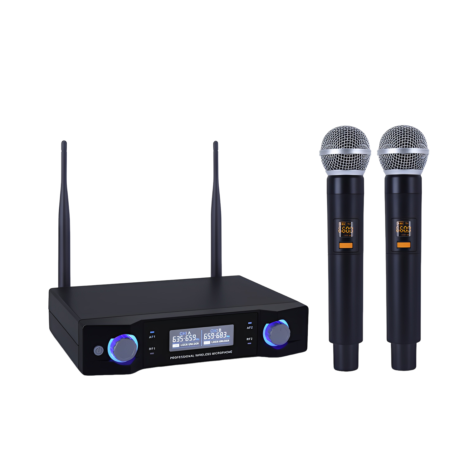 UK-8310 2 Channels UHF Wireless Microphones