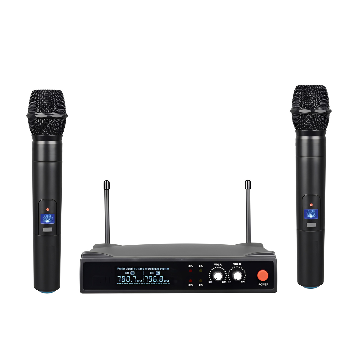 ELEGAUDIO UK-8340 one-receiver/two-handheld uhf system