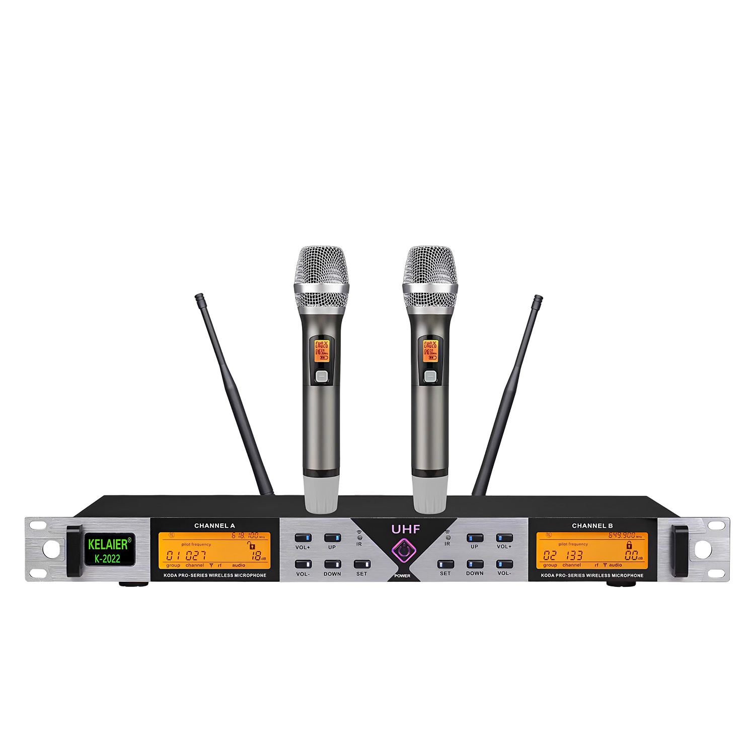 K-2022 Two Channels UHF Wireless Microphone