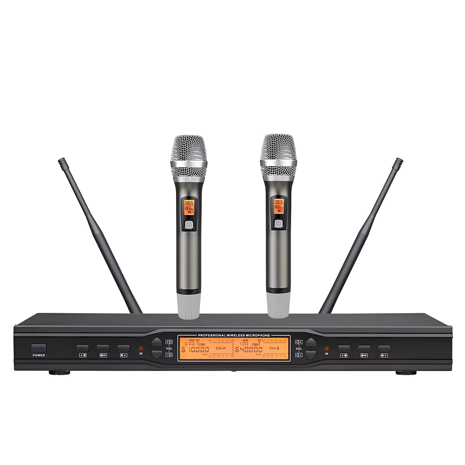 ELEGAUDIO K-205 dual-channel true-diversity uhf wireless microphone system