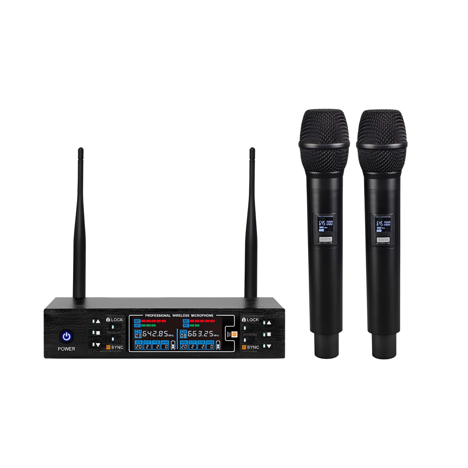 ELEGAUDIO K-250EQ dual-channel uhf system with effects