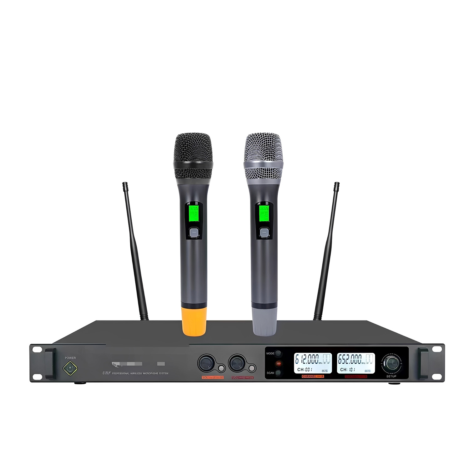 ELEGAUDIO K-8700 2-channel customizable uhf wireless system