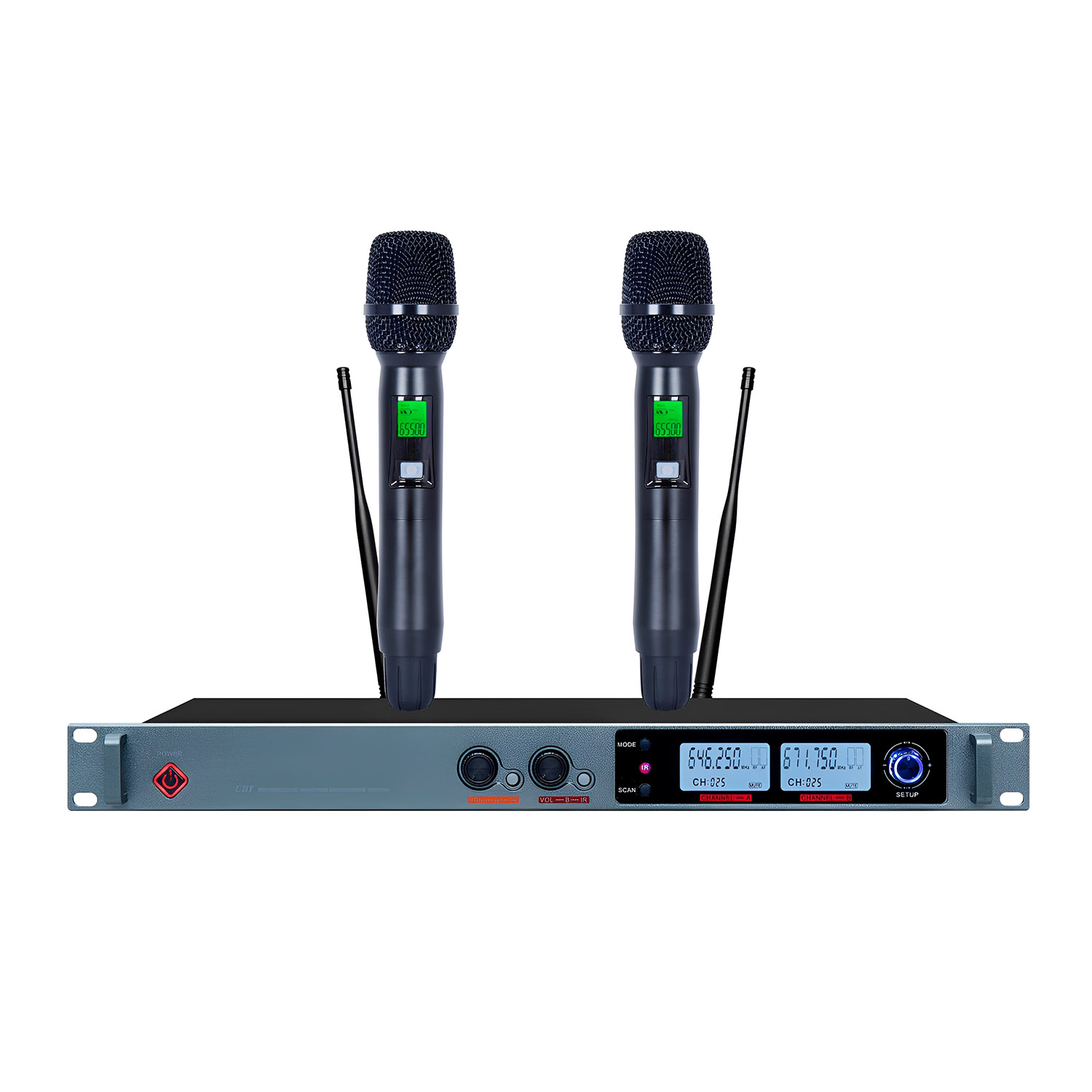 ELEGAUDIO K-8700 2-channel customizable uhf wireless system