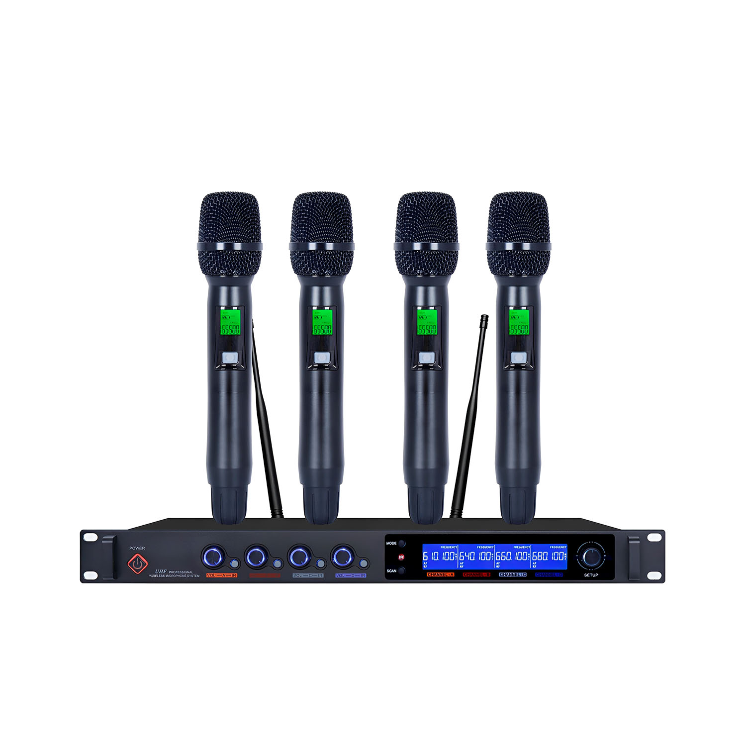 ELEGAUDIO K-8740 4-channel customizable uhf wireless system
