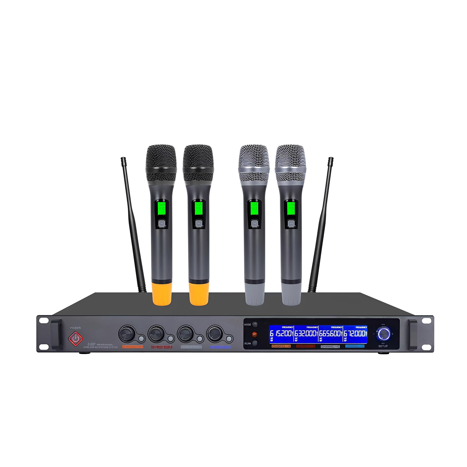 ELEGAUDIO K-8740 4-channel customizable uhf wireless system