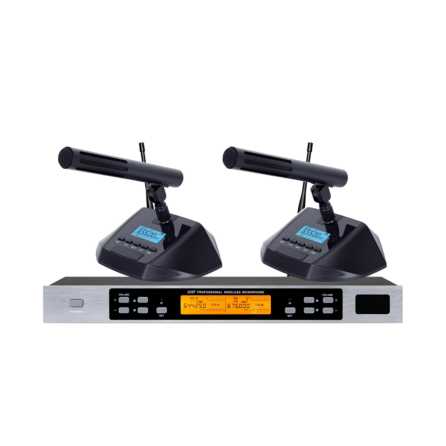 ELEGAUDIO K-8900 2-channel customizable uhf wireless system
