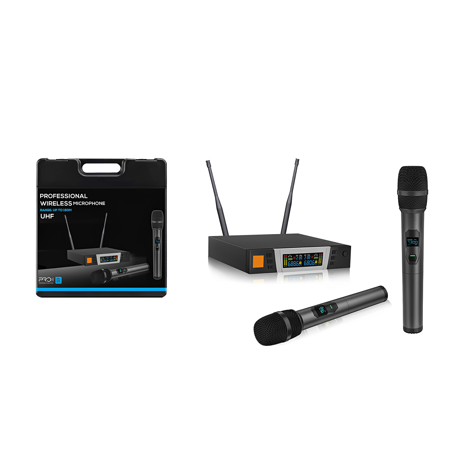 ELEGAUDIO BG-320U professional rackmount uhf wireless microphone system