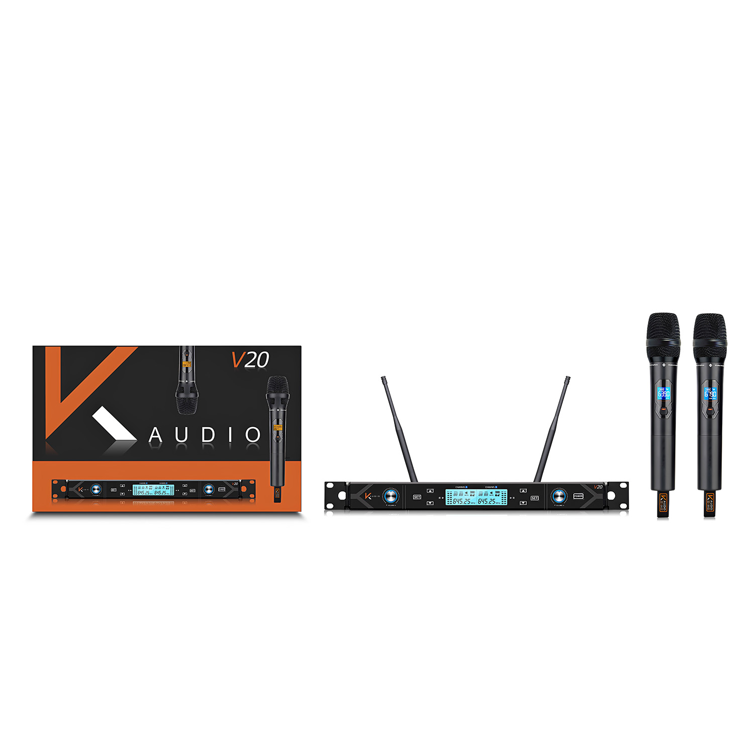 ELEGAUDIO BG-V20 rechargeable professional uhf wireless microphone system