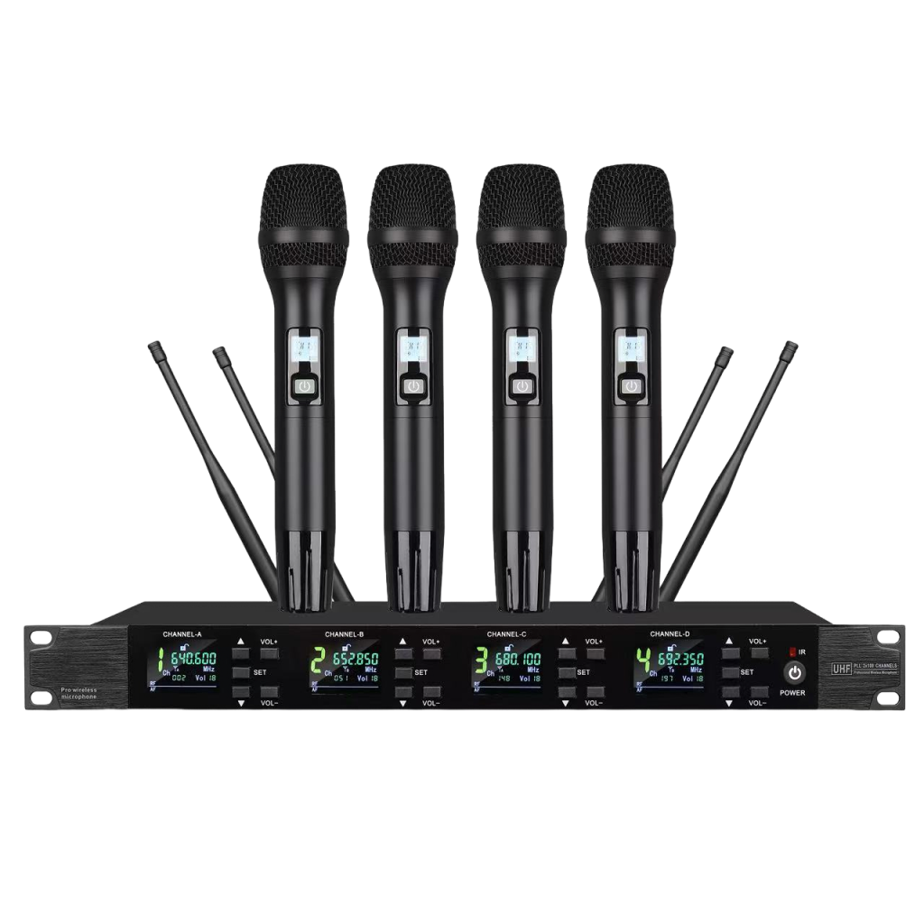 DF204 4 Channels Wireless Microphone System