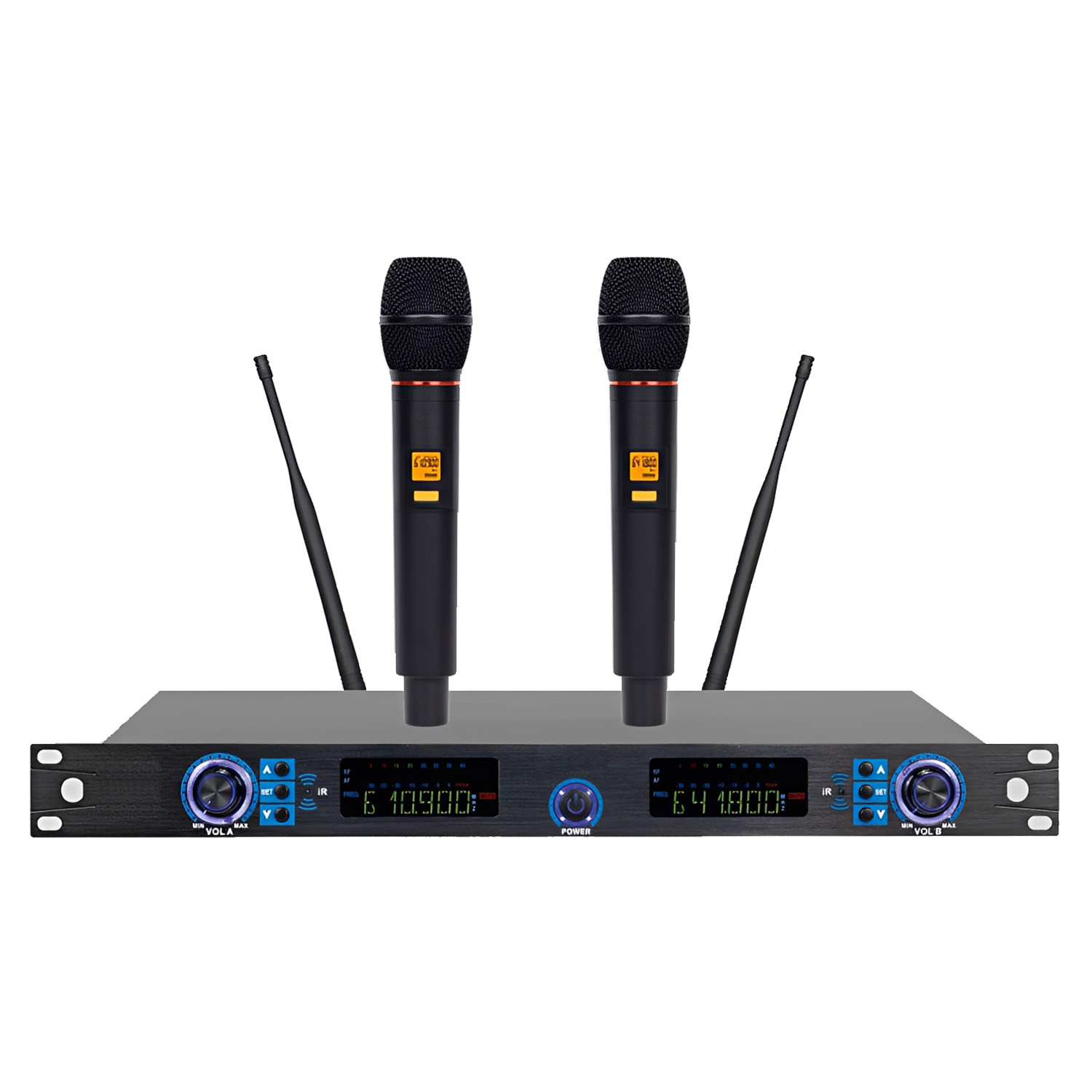 ELEGAUDIO HT-888 dual-channel scanning uhf wireless microphone system