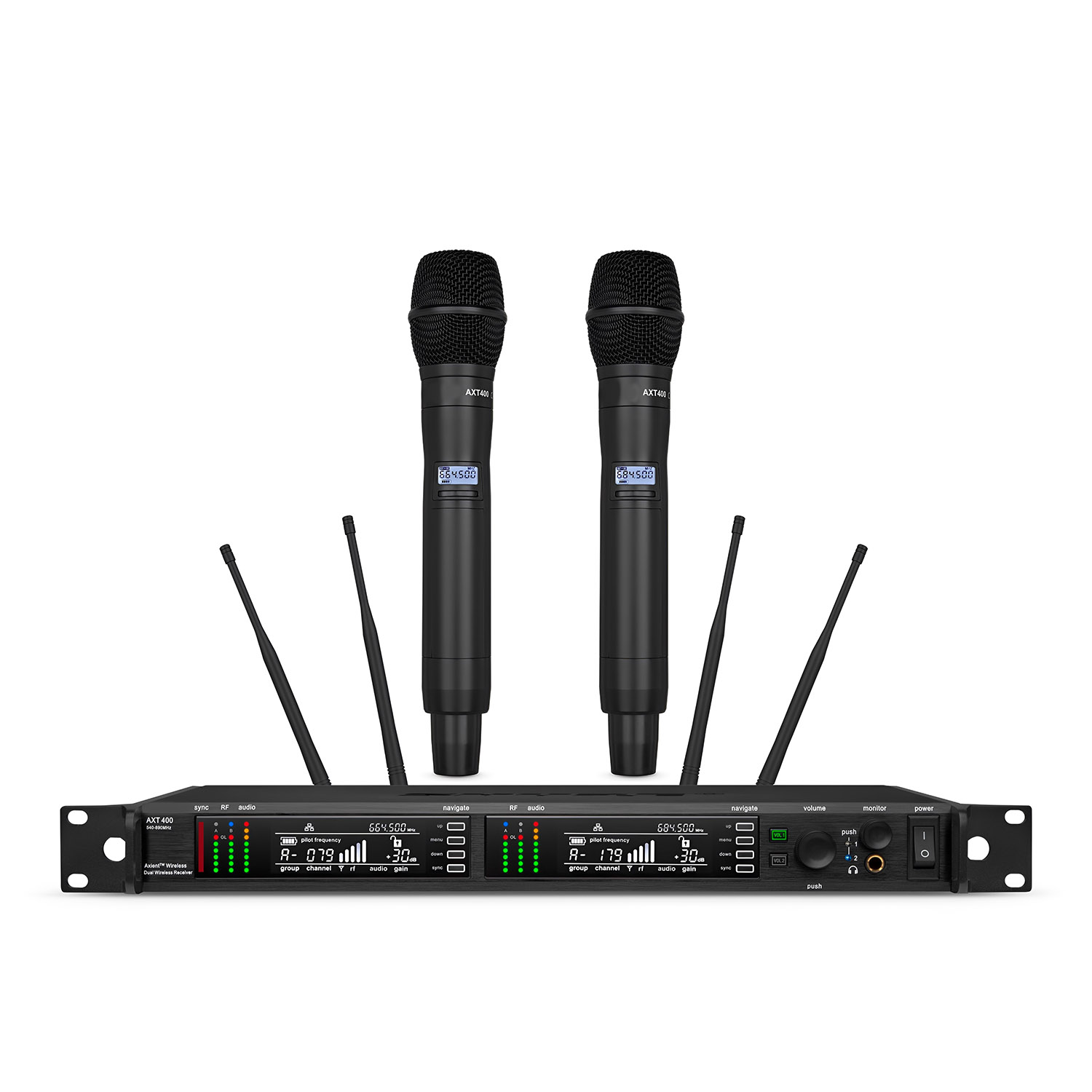 ELEGAUDIO AXT 400 dual-channel digital true-diversity uhf system