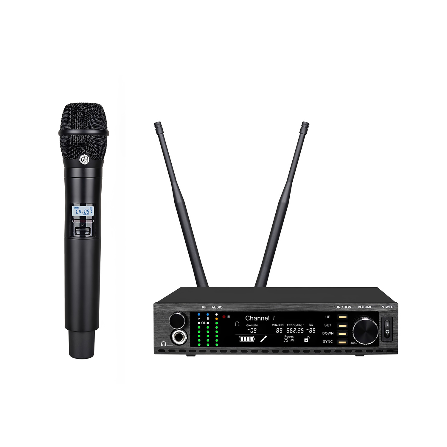ELEGAUDIO AD4G true-diversity uhf wireless microphone system