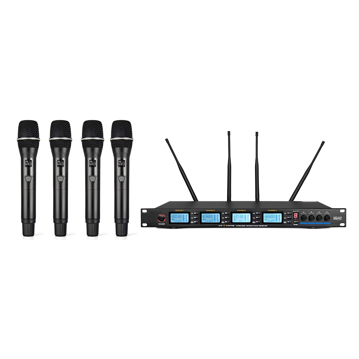 ELEGAUDIO 8540 four-channel encrypted digital wireless microphone system