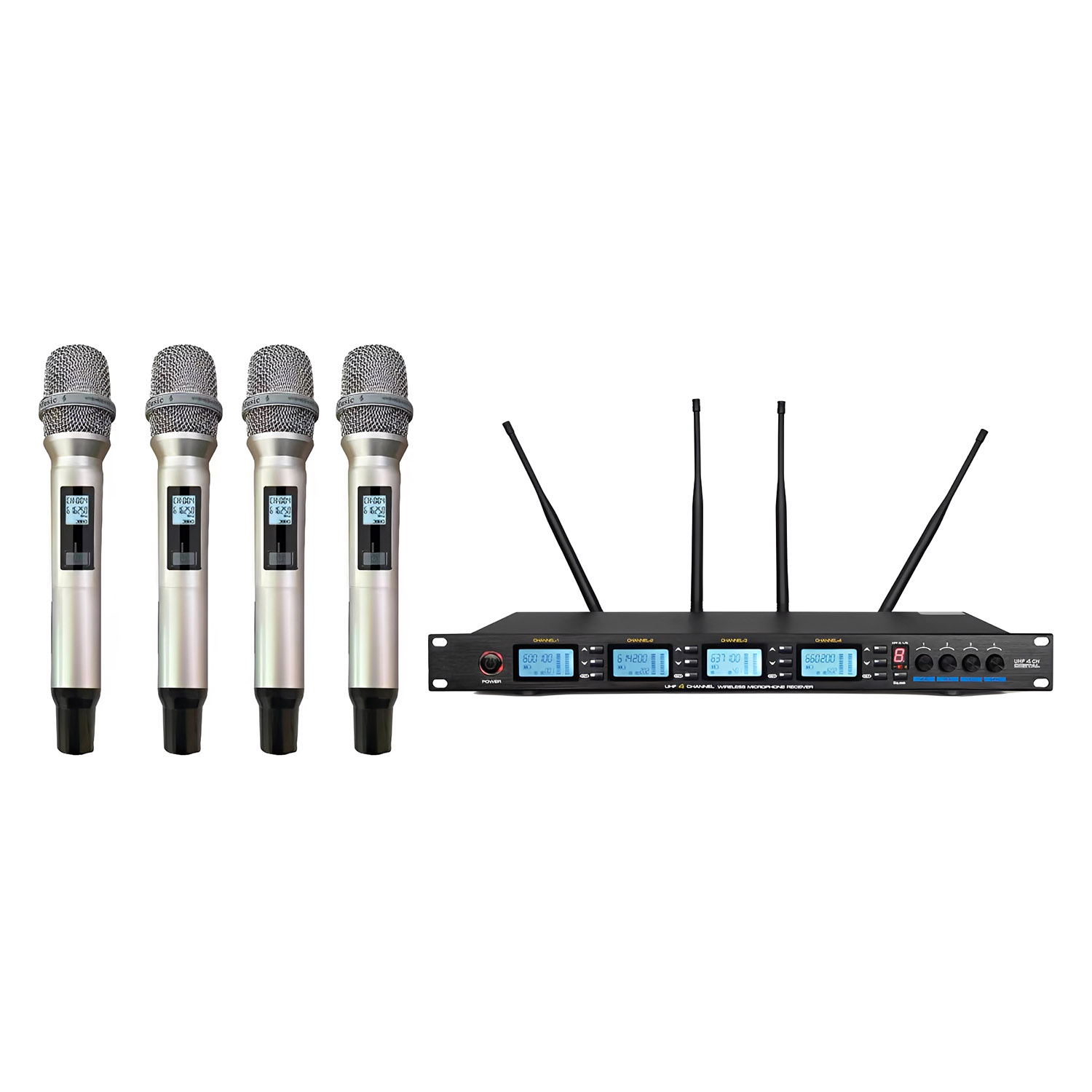 ELEGAUDIO 8540 four-channel encrypted digital wireless microphone system