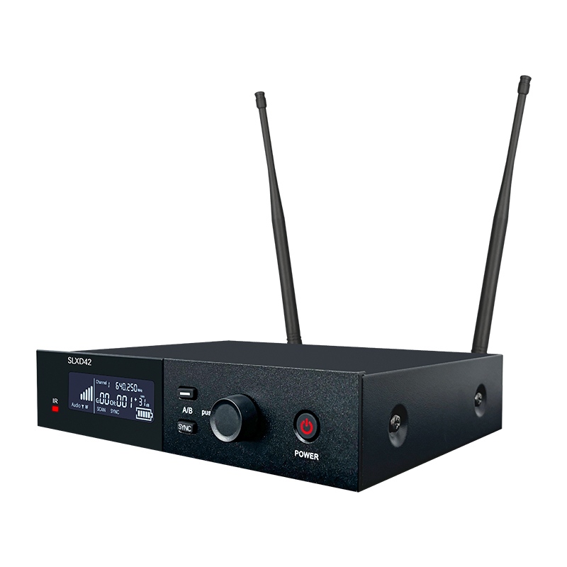 ELEGAUDIO SLXD42 dual-channel scanning uhf wireless microphone system