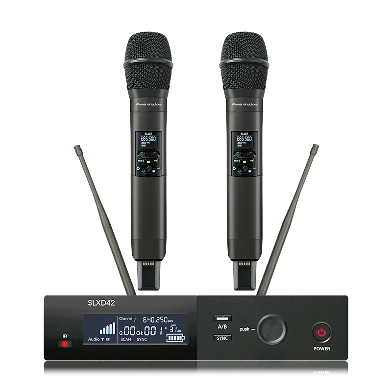 ELEGAUDIO SLXD42 dual-channel scanning uhf wireless microphone system