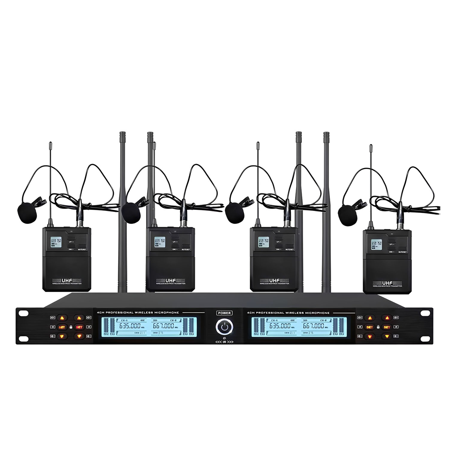 ELEGAUDIO BK-440 four-channel wireless microphone system