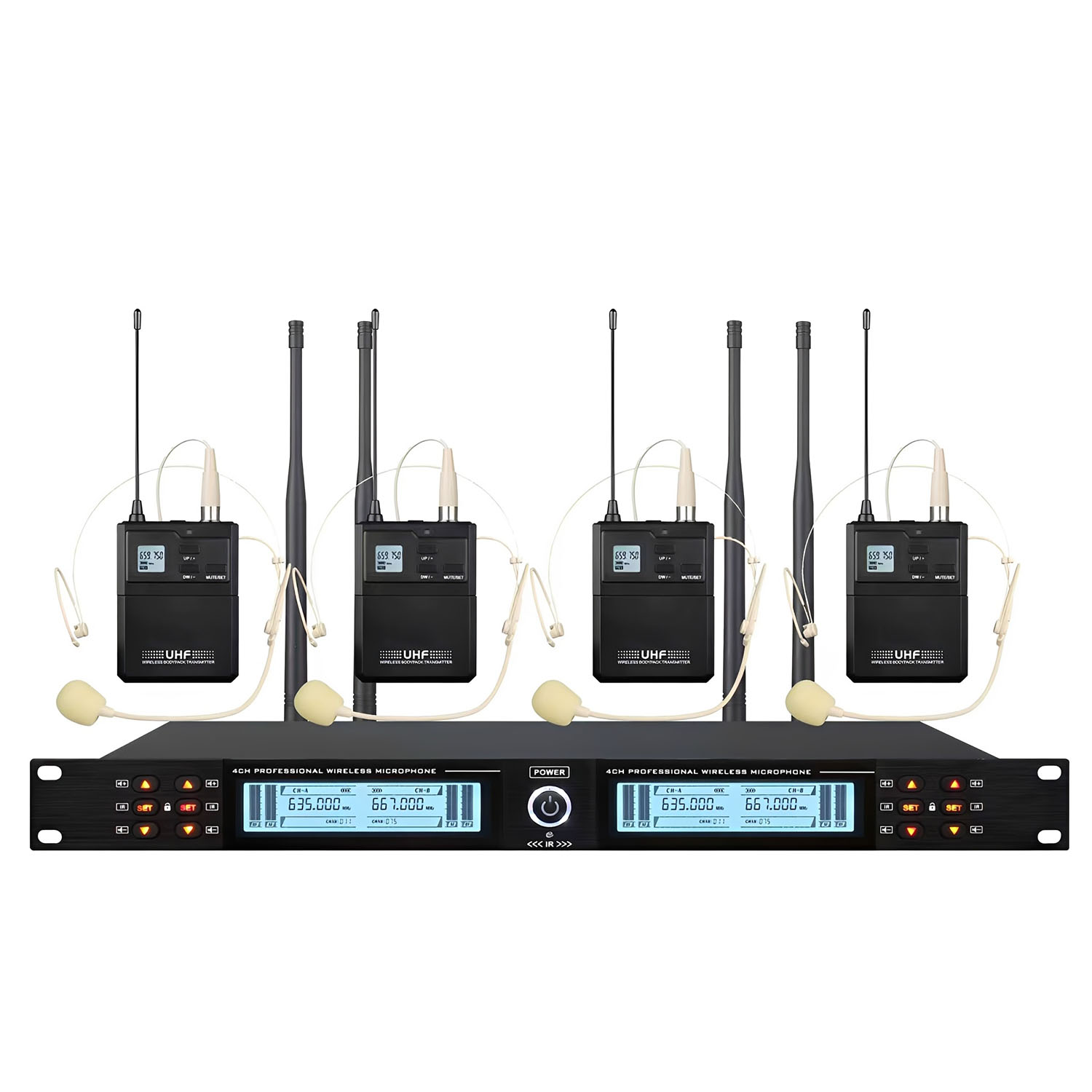 ELEGAUDIO BK-440 four-channel wireless microphone system