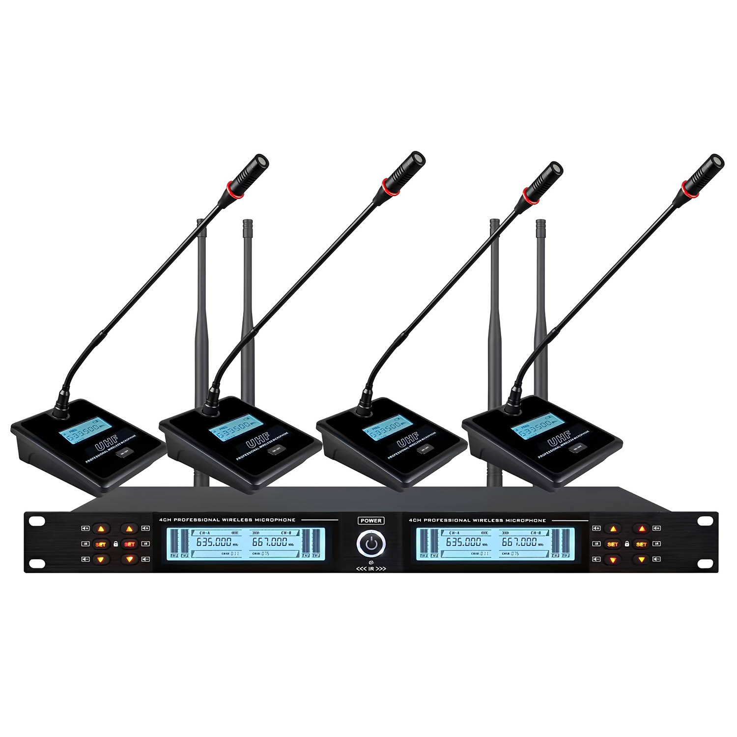 ELEGAUDIO BK-440 four-channel wireless microphone system