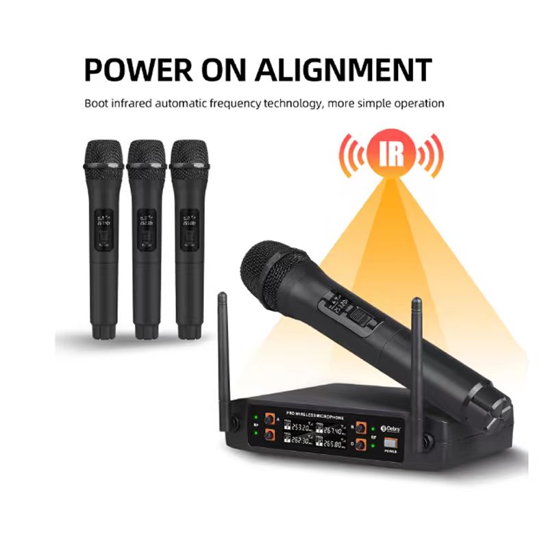ELEGAUDIO Q-MIC825 four-channel handheld wireless microphone kit