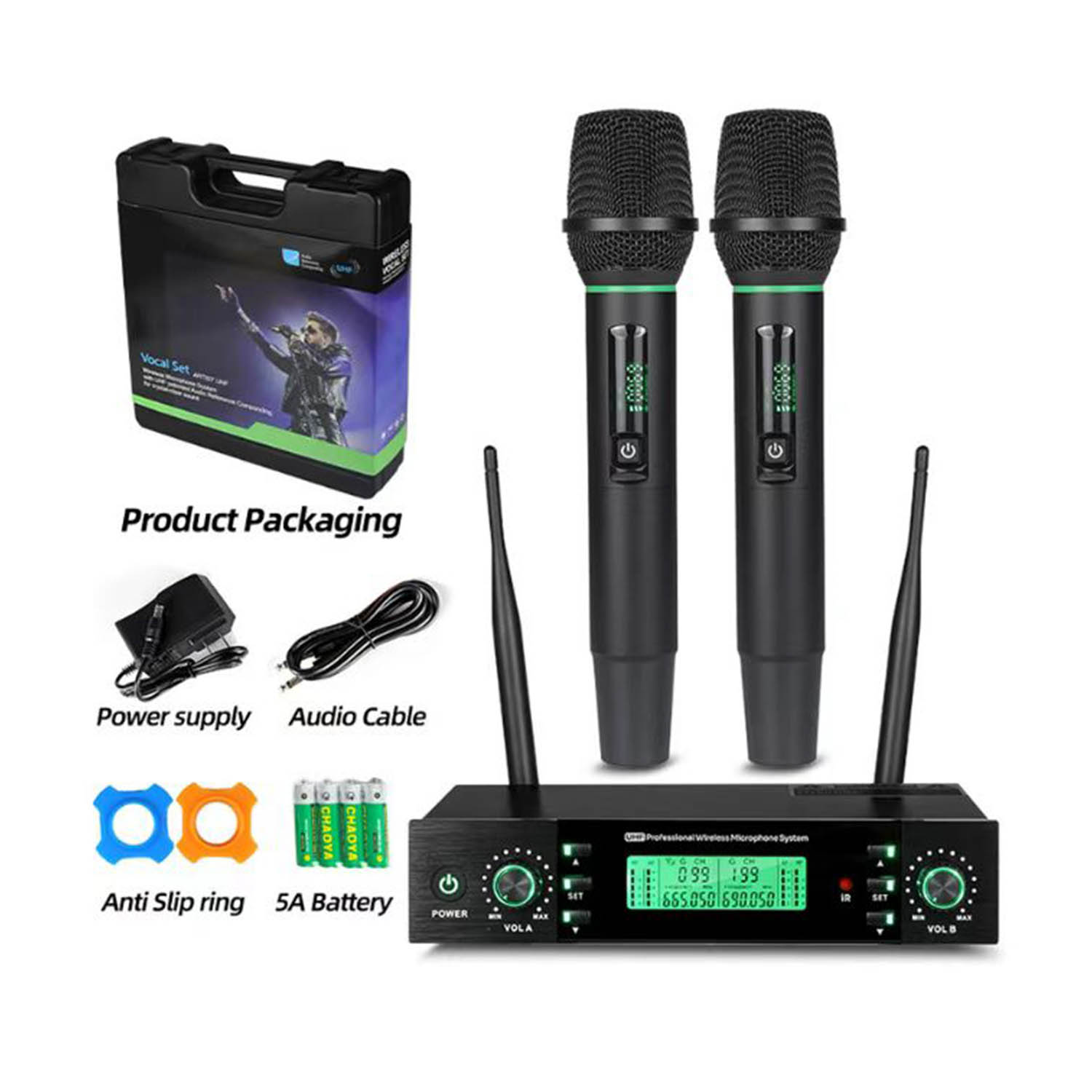 ELEGAUDIO UR100X dual-channel professional wireless microphone system