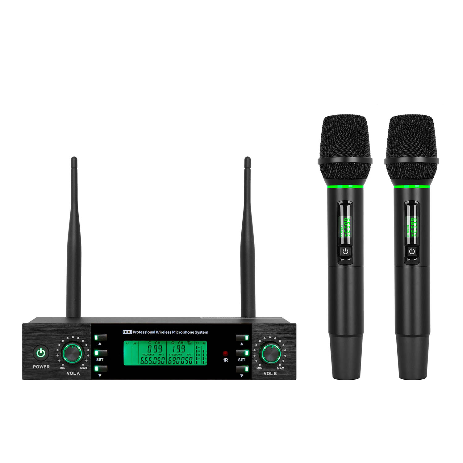 ELEGAUDIO UR100X dual-channel professional wireless microphone system