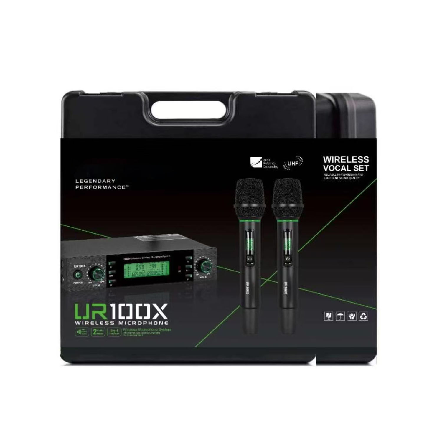 ELEGAUDIO UR100X dual-channel professional wireless microphone system
