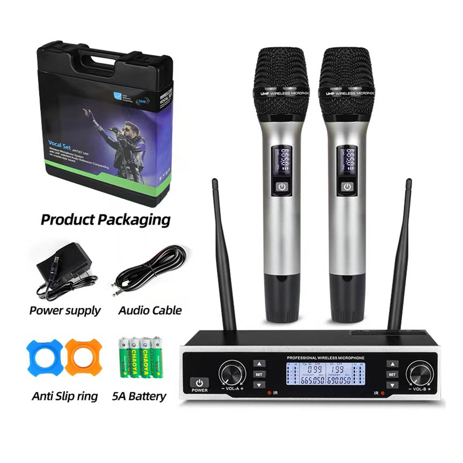 ELEGAUDIO UR200X dual-channel professional wireless microphone system