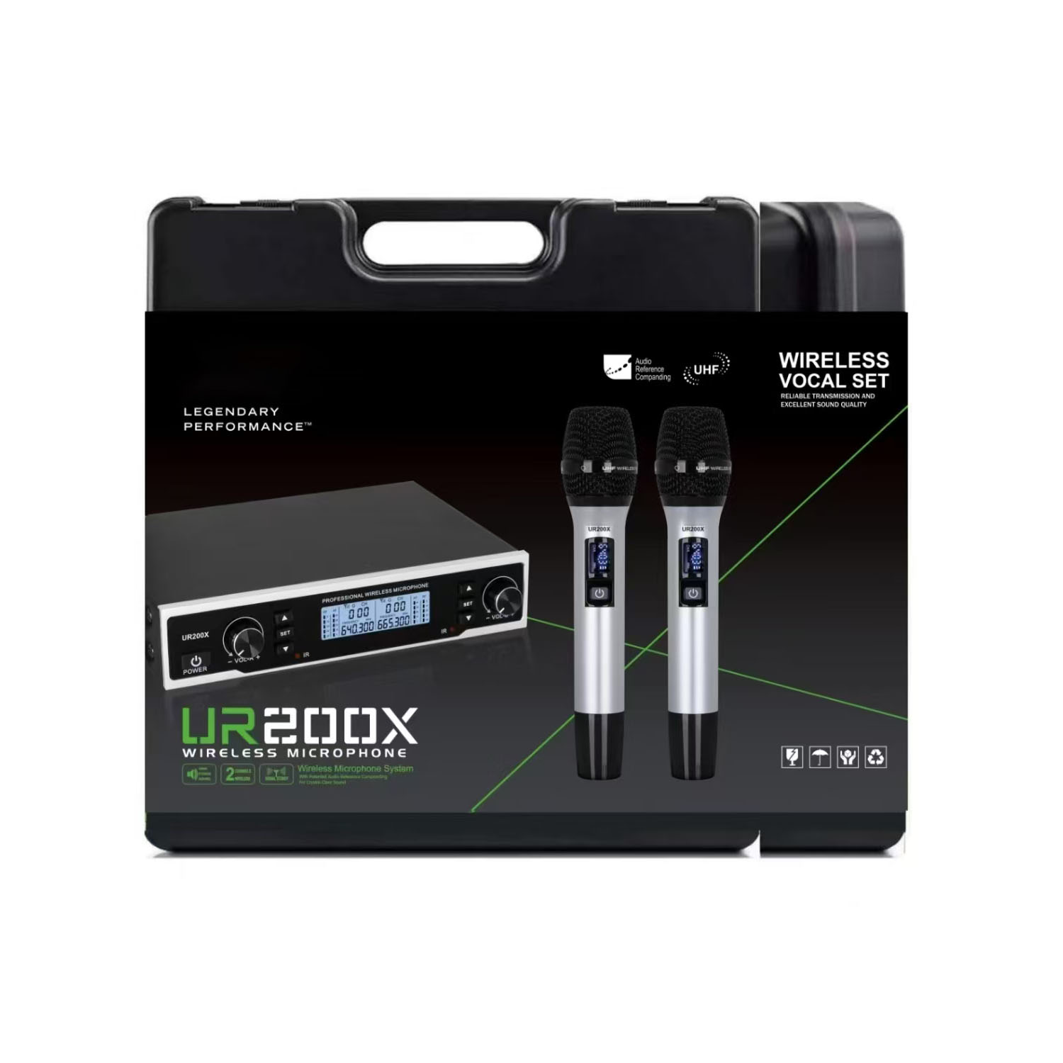 ELEGAUDIO UR200X dual-channel professional wireless microphone system