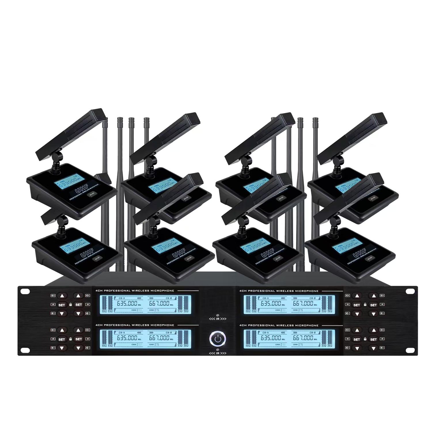 ELEGAUDIO BK-840 eight-channel wireless conference system