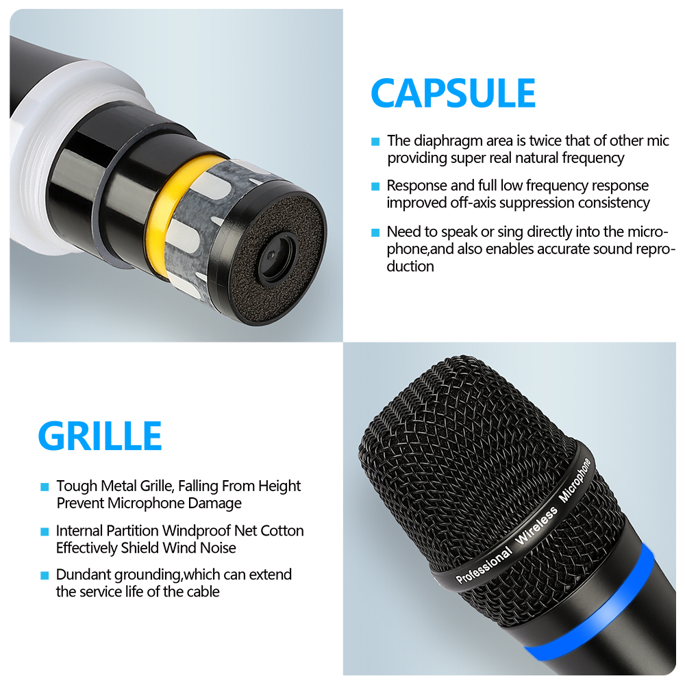ELEGAUDIO DR20 dual-handheld wireless microphone system