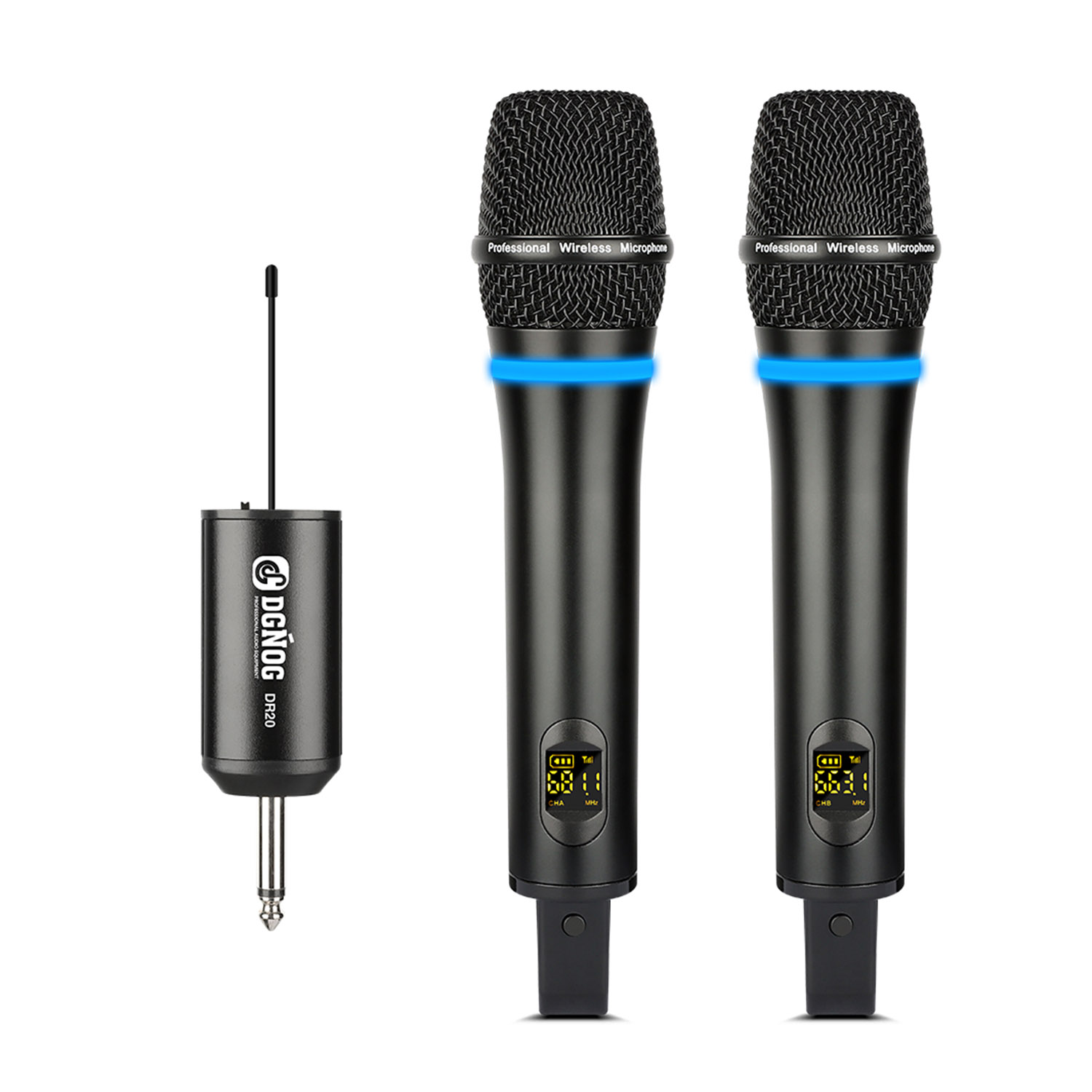 ELEGAUDIO DR20 dual-handheld wireless microphone system