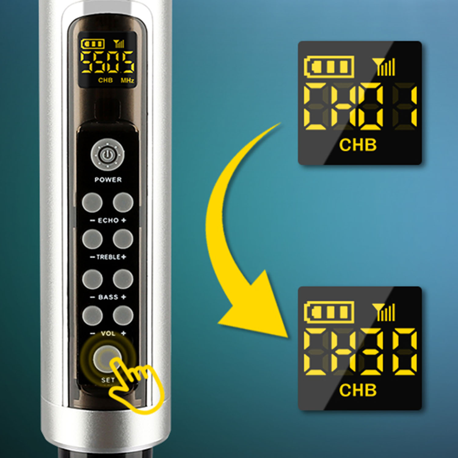 ELEGAUDIO K662 dual-handheld echo uhf system