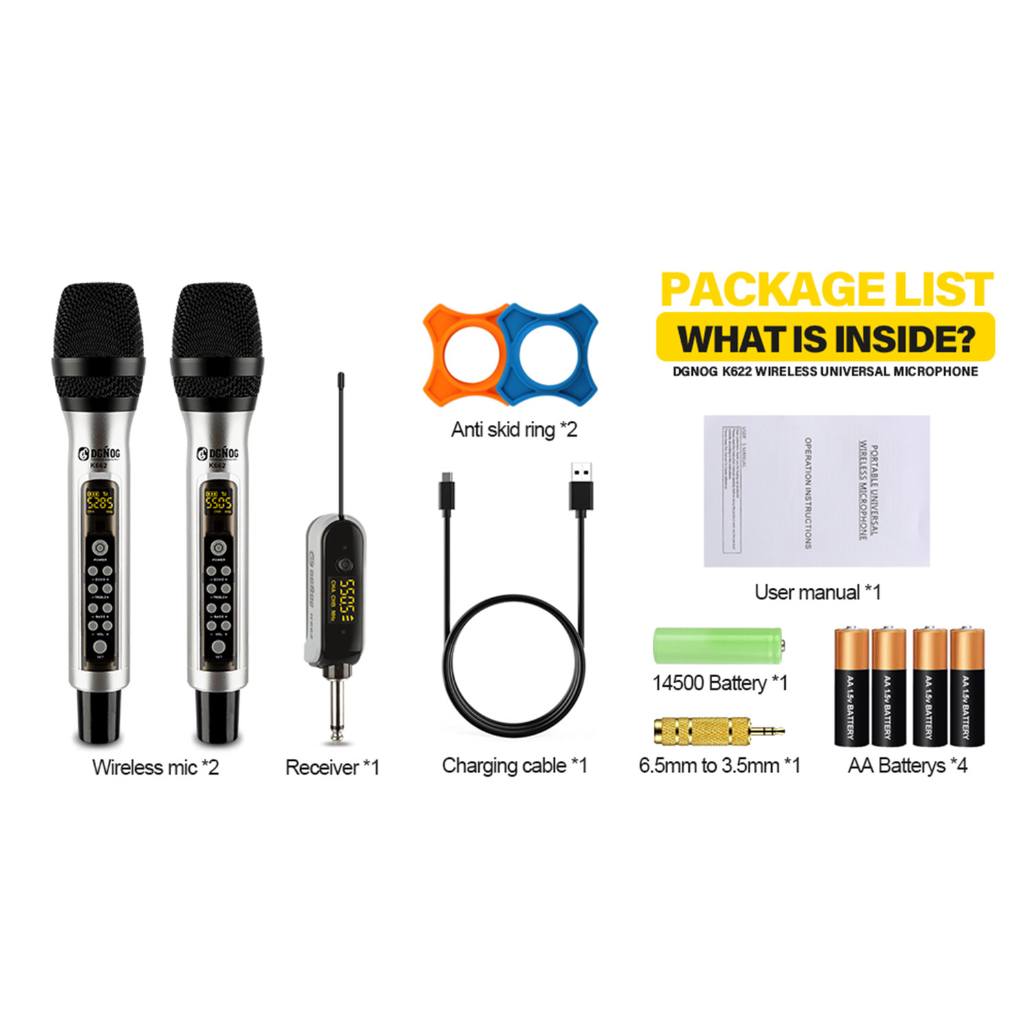 ELEGAUDIO K662 dual-handheld echo uhf system
