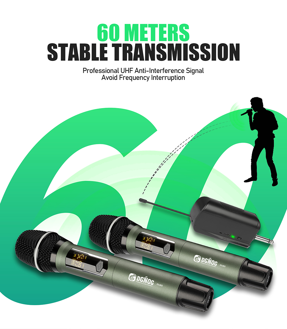 ELEGAUDIO DL602 dual-handheld uhf system