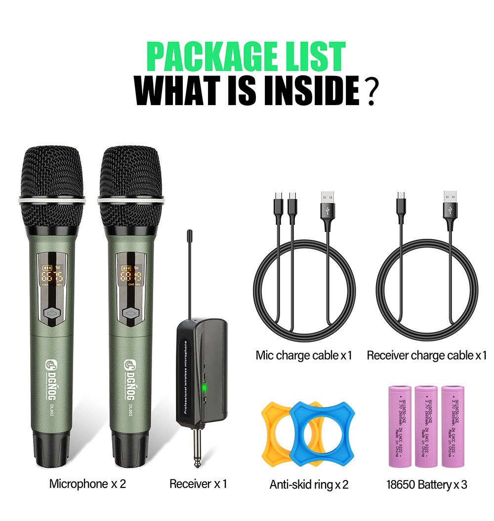 ELEGAUDIO DL602 dual-handheld uhf system