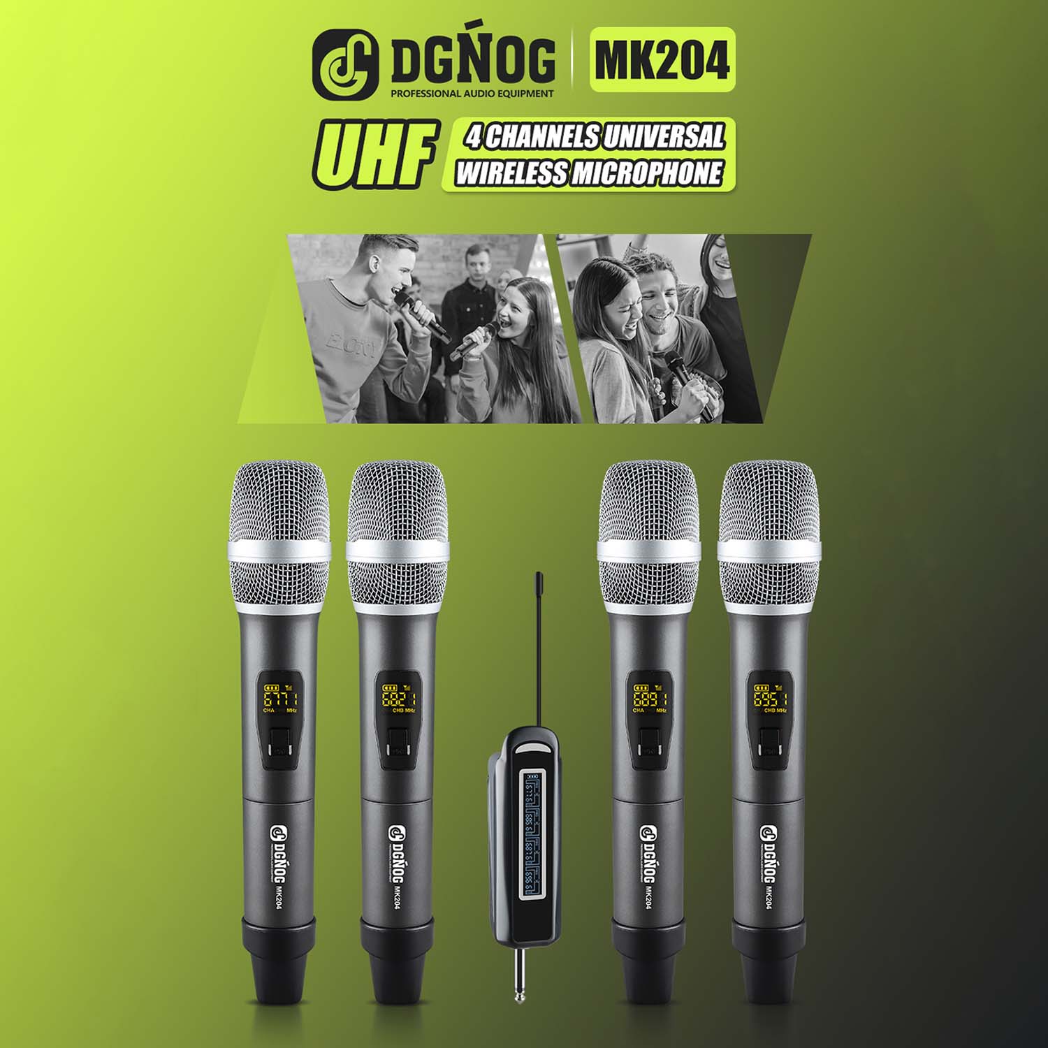 ELEGAUDIO MK204 four-channel handheld uhf system