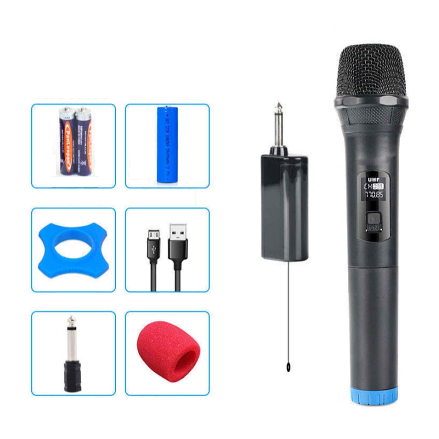 ELEGAUDIO W1 Black black-finish uhf wireless microphone system