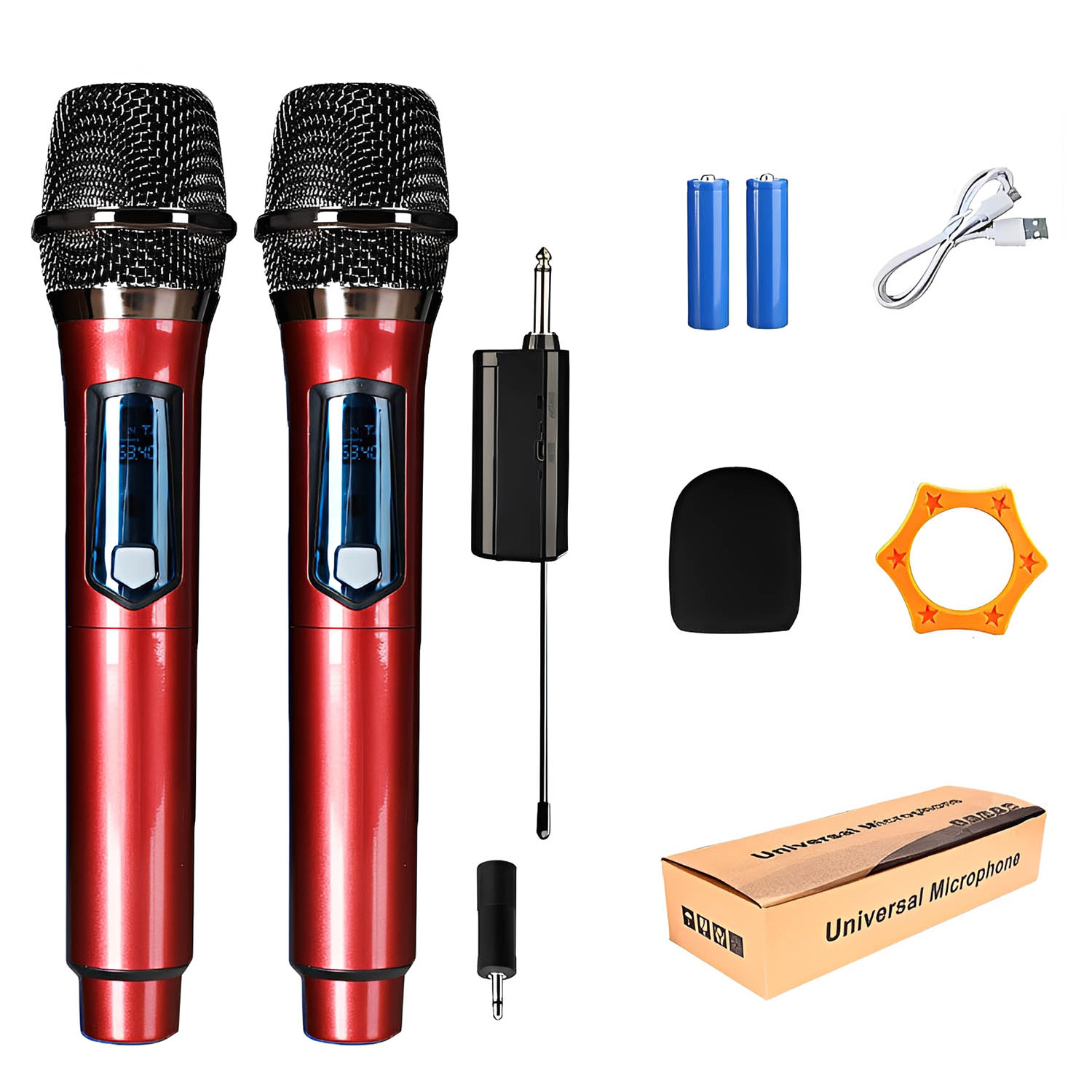 ELEGAUDIO 108 Charging Dual dual rechargeable uhf wireless microphone system