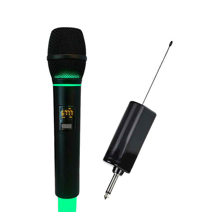 F-8  Fluorescent Green, One tow One Wireless Microphone