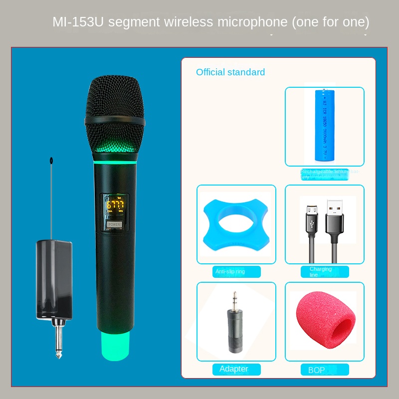 ELEGAUDIO F-8 Fluorescent Green one-receiver/one-microphone rechargeable system