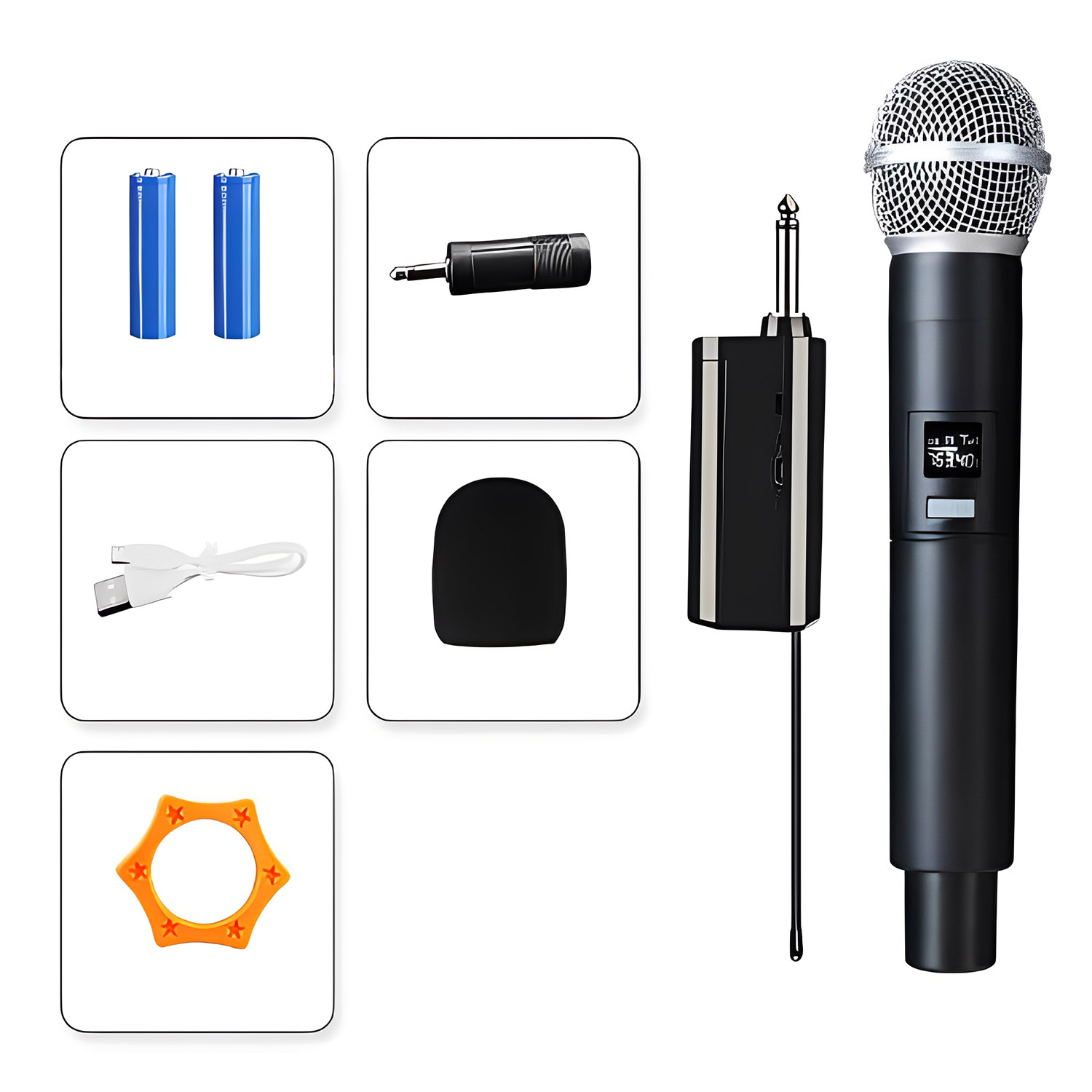 ELEGAUDIO U-58A rechargeable one-receiver/one-microphone system