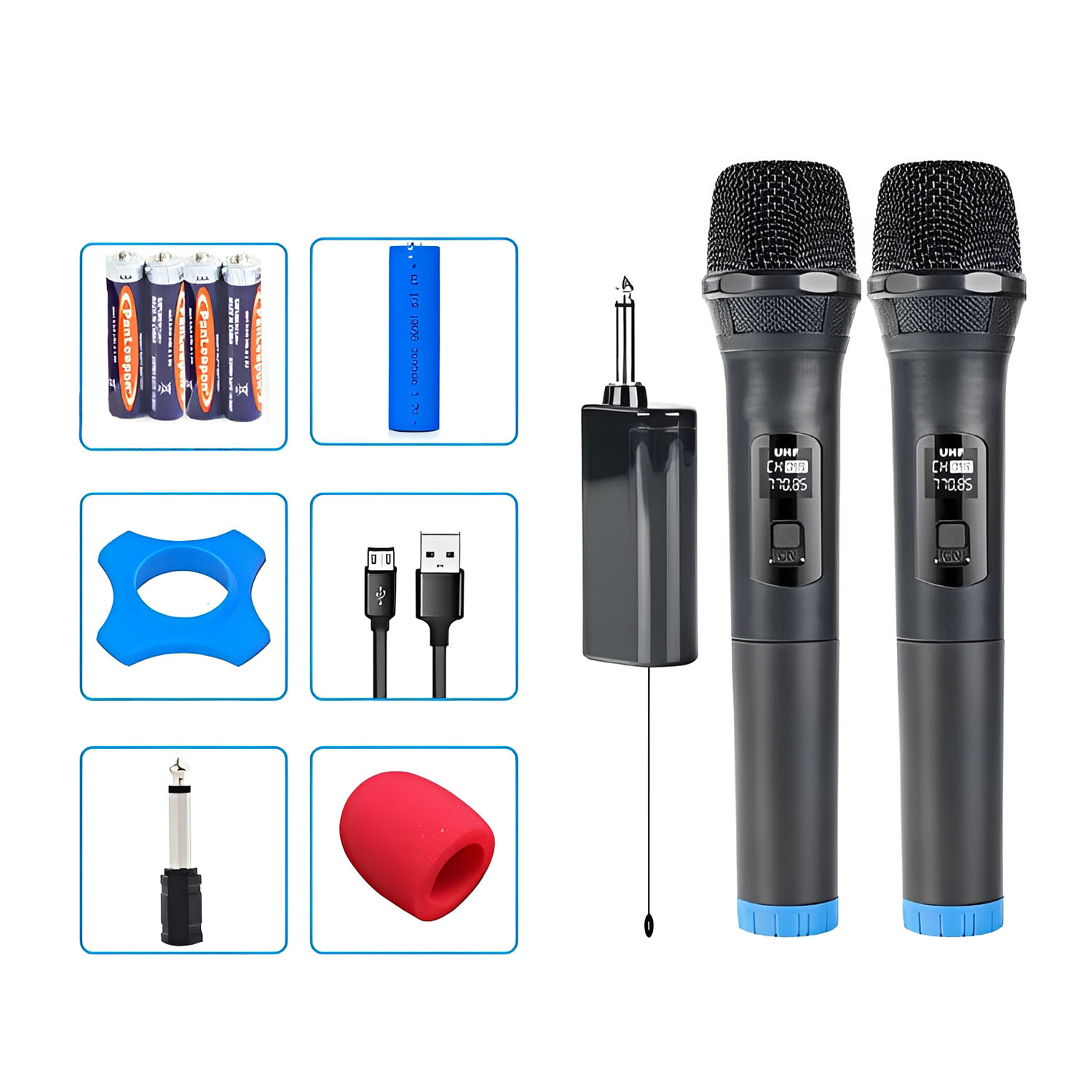 ELEGAUDIO U-W2B one-receiver/two-microphone wireless system