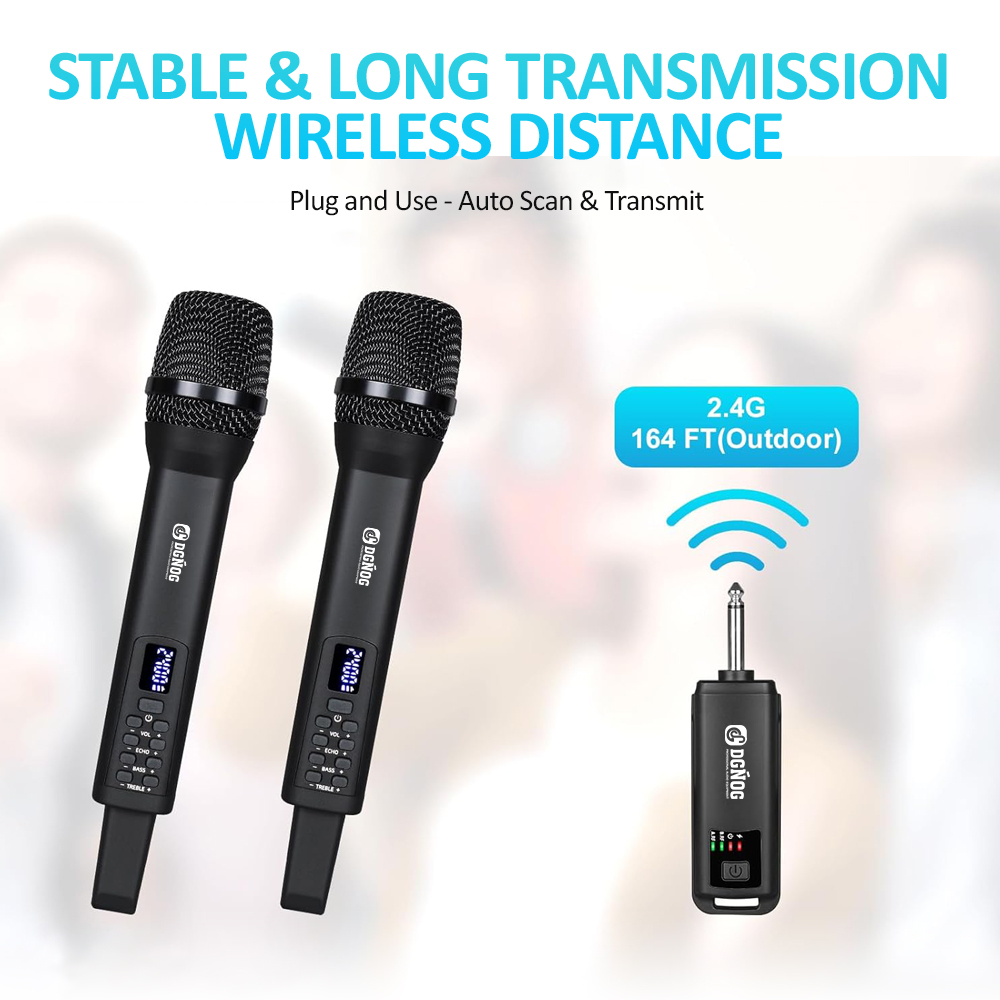 ELEGAUDIO U-204 rechargeable handheld uhf wireless microphone